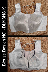 Thumbnail for Elegant Silver Hook-Back Blouse