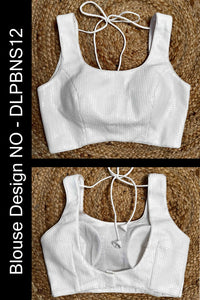 Thumbnail for Opulent Off White Sequin Sleeveless Blouse