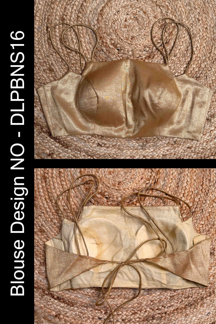 Fresh and Fashionable Royal Gold Backless Blouse