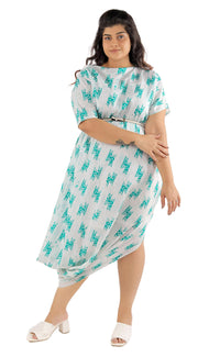Thumbnail for Asymmetrical Cotton Midi Dress