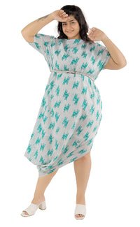 Thumbnail for Asymmetrical Cotton Midi Dress