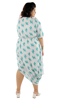Thumbnail for Asymmetrical Cotton Midi Dress