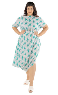 Thumbnail for Asymmetrical Cotton Midi Dress