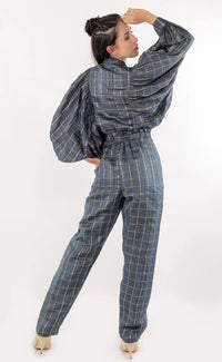 Thumbnail for Pure Zari Silk Mega Sleeve Jumpsuit