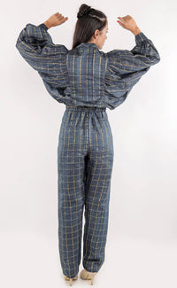 Thumbnail for Pure Zari Silk Mega Sleeve Jumpsuit