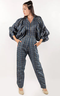 Thumbnail for Pure Zari Silk Mega Sleeve Jumpsuit