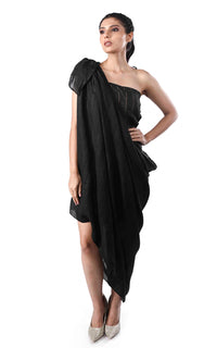 Thumbnail for Tussar Zari Silk 2-in-1 Dress