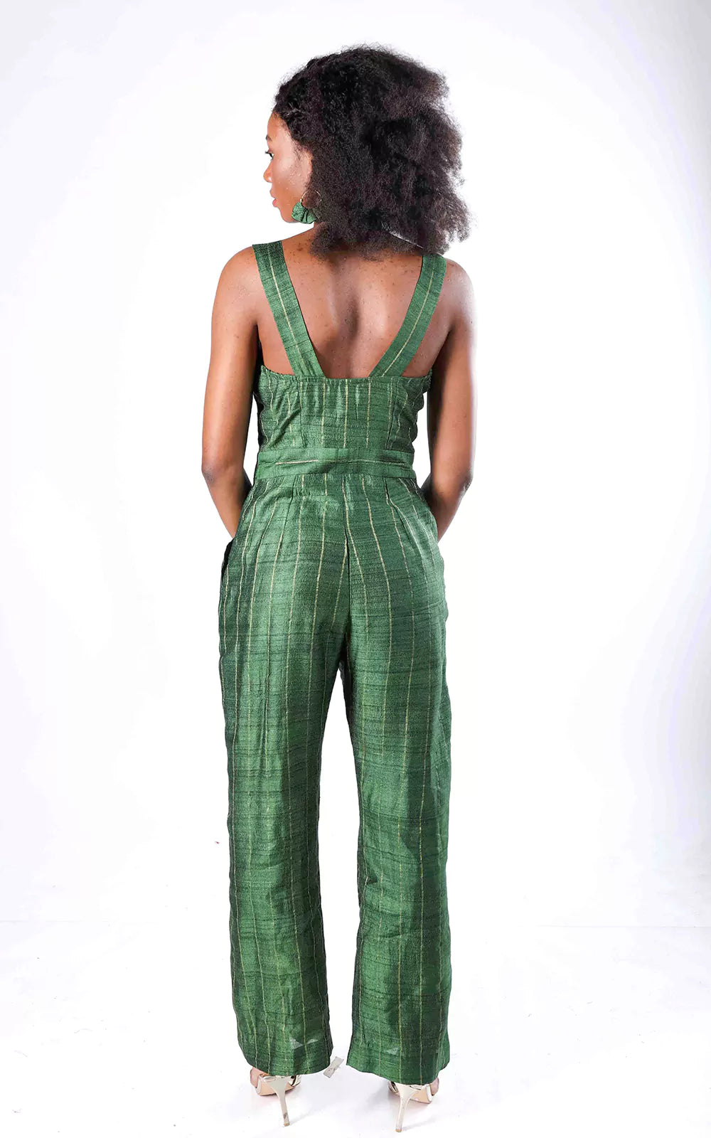 Handloom Zari Tussar Silk Jumpsuit