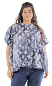 Thumbnail for Stunning Cotton Block Printed Blouse