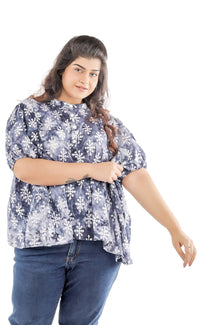 Thumbnail for Stunning Cotton Block Printed Blouse