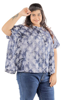 Thumbnail for Stunning Cotton Block Printed Blouse