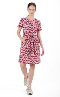 Thumbnail for Timeless Cotton Block Printed Dress