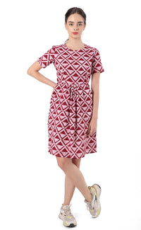 Thumbnail for Timeless Cotton Block Printed Dress