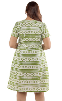 Thumbnail for On Repeat Cotton Block Printed Short Dress