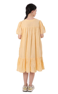 Thumbnail for Fun Vibes Linen Comfy Dress