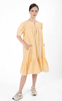 Thumbnail for Fun Vibes Linen Comfy Dress