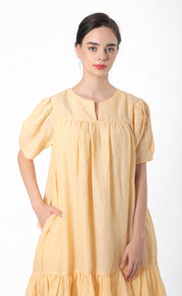 Thumbnail for Fun Vibes Linen Comfy Dress