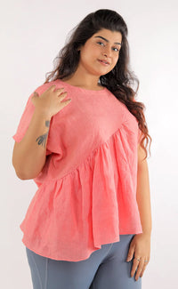 Thumbnail for Linen Asymmetrical Top