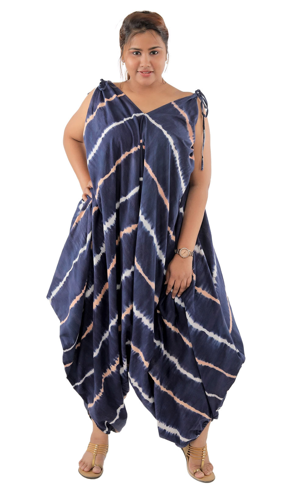 Playful Voluminous Cotton Jumpsuit