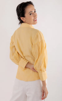 Thumbnail for Thinking of You Linen Blouse