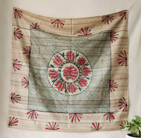 Thumbnail for Madhubani Hand Painted Silk Scarf