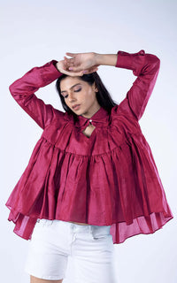 Thumbnail for Tussar Silk Breezy Blouse