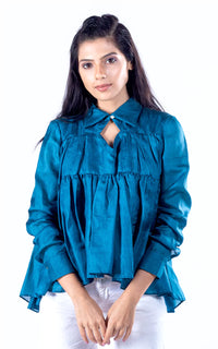 Thumbnail for Tussar Silk Breezy Blouse