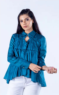 Thumbnail for Tussar Silk Breezy Blouse