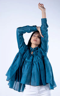 Thumbnail for Tussar Silk Breezy Blouse