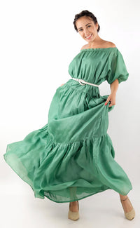 Thumbnail for Light Weight Silk Tiered Dress