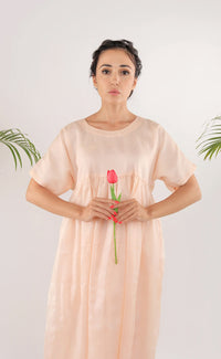 Thumbnail for Classy Comfort Fit Silk Maxi Dress