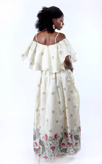 Thumbnail for Tussar silk digital printed long dress