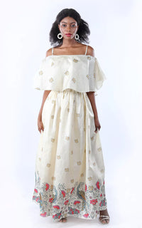 Thumbnail for Tussar silk digital printed long dress