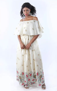 Thumbnail for Tussar silk digital printed long dress