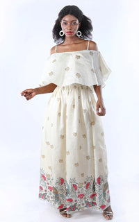 Thumbnail for Tussar silk digital printed long dress