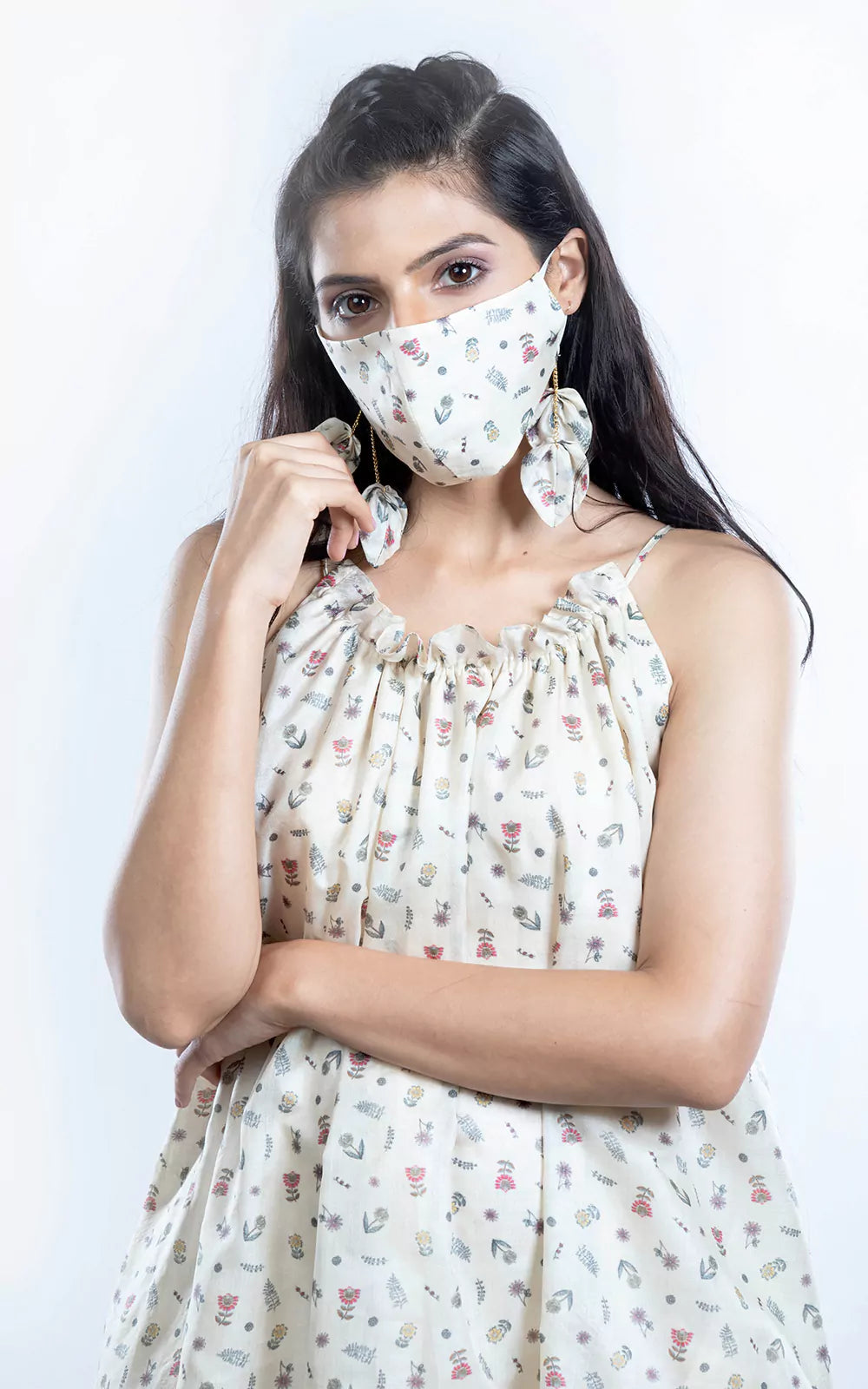 Tussar Silk Digital Printed Long Dress