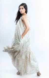 Thumbnail for Tussar Silk Digital Printed Long Dress
