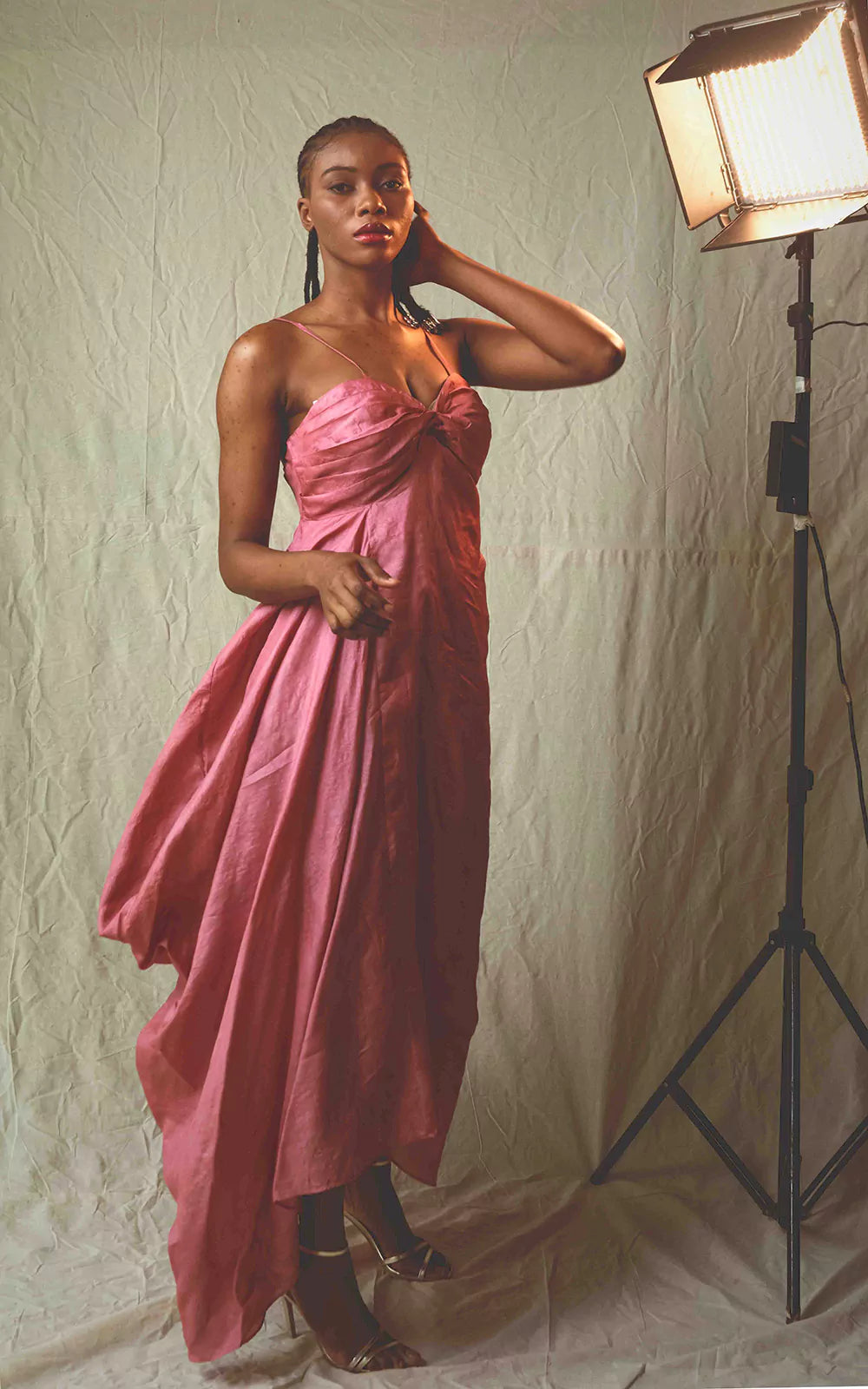 Tussar Silk Bust Twist Gown