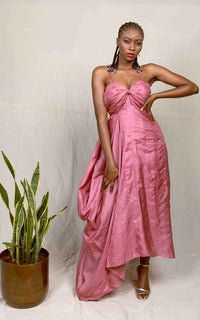 Thumbnail for Tussar Silk Bust Twist Gown