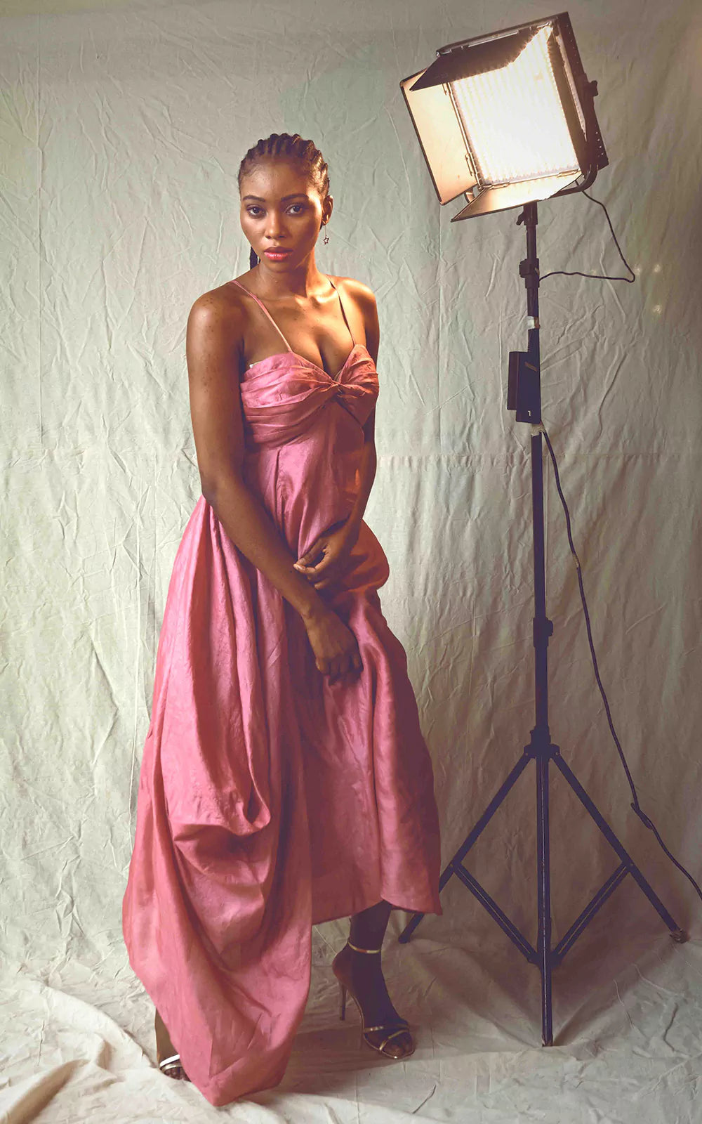 Tussar Silk Bust Twist Gown