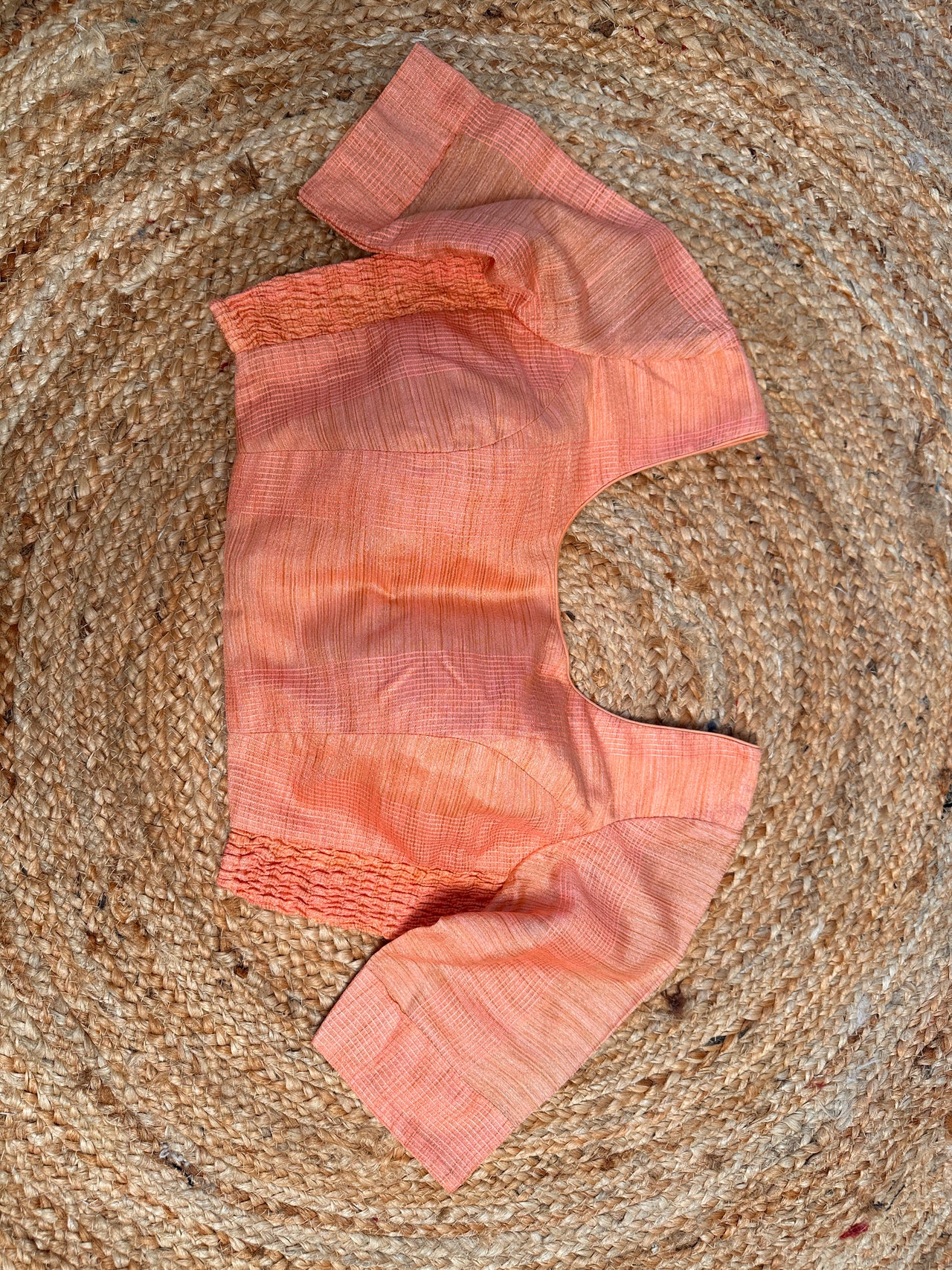 Perfect Peach elasticated Hook-Back Blouse