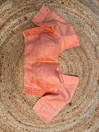 Thumbnail for Perfect Peach elasticated Hook-Back Blouse