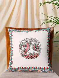 Thumbnail for Hand Painted Madhubani Cushion Cover Pack Of 2