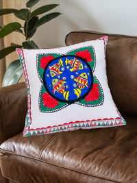 Thumbnail for Colorful Hand Painted Madhubani Art Cushion Cover Pack Of 2