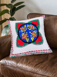 Thumbnail for Fish And Lotus Center Madhubani Art Cushion Covers
