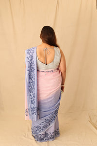 Thumbnail for Royal Ombre Pure Cotton Border Printed Saree