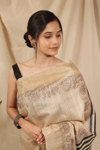 Thumbnail for Majestic Mayur Tussar Silk Saree