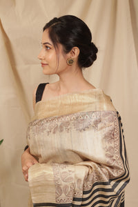 Thumbnail for Majestic Mayur Tussar Silk Saree