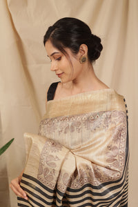 Thumbnail for Majestic Mayur Tussar Silk Saree