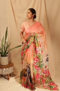 Thumbnail for Lotus & Peacock Symphony Saree
